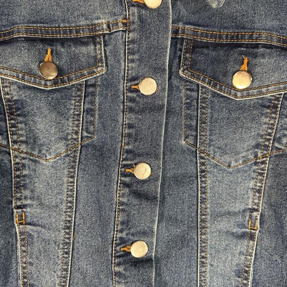 G-Denim Classic Blue Denim Jacket Size L Button Front Jean Jacket - Picture 3 of 6